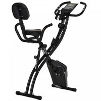 Soozier 2 In 1 Upright Exercise Bike Stationary Foldable Magnetic Recumbent Cycling With Arm Resista