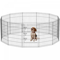 PawHut Dog Playpen Puppy Play Pen, 12 Panels Pet Exercise Fences for Outside Indoor, 36