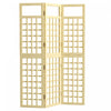 Outsunny 3 Panel Outdoor Wood Privacy Screen, Room Divider, Natural Wood