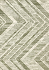 Florence Green White Distressed Chevron Design Rug, 5'3
