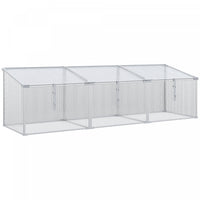 Outsunny Aluminium Cold Frame Garden Portable Greenhouse With Openable Top For Indoor, Outdoor, Flow
