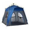 Outsunny Instant Automatic Camping Tent W/ 4 Doors And 4 Windows, Outdoor Easy Pop Up Tent, Portable Backpacking Dome Shelter, 4 Person, Grey
