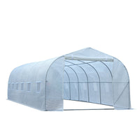 Outsunny 26'l X 10'w X 6.8' H Large Steeple Walk-in Greenhouse Outdoor Garden Plant Seed Tunnel Grow