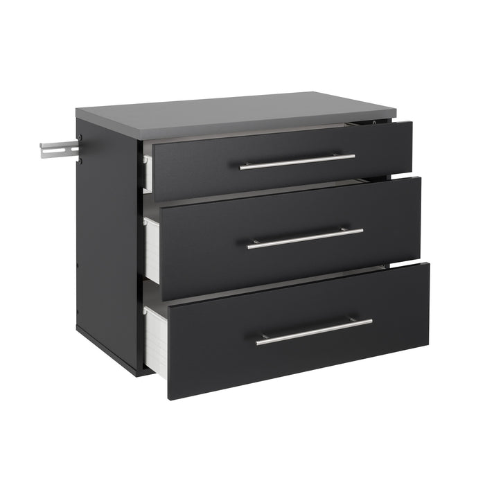 Hangups 3-Drawer Base Storage Cabinet - Black