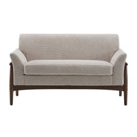 Harper Compact Seating Fabric Modern Loveseat,Almond