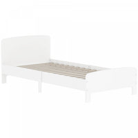 Qaba Toddler Bed Frame for Girls and Boys, Bedroom Furniture, White