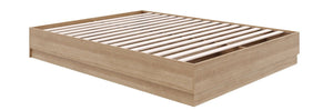 Nordika Milano Platform Full Bed - Brown Oak