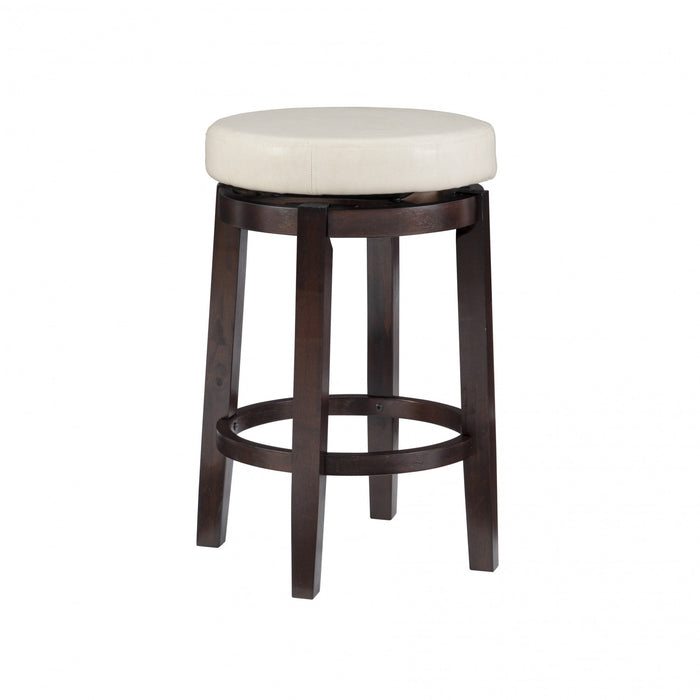 Maya Faux Leather Counter-Height Stool - Beige