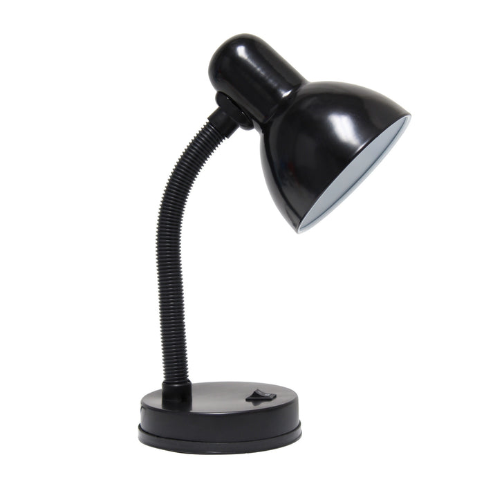 Remmer Gooseneck Desk Lamp, Onyx, 14.25\"H