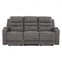 Preston 75 in. Upholstered Power Reclining Sofa - Grey 