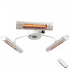 Outsunny Electric Patio Parasol Umbrella Heater, with 3 Heating Panels and Ultra-low Glare, Aluminum Alloy Outdoor Infrared Space Heater with Remote for Pergola, Gazabo, Silver