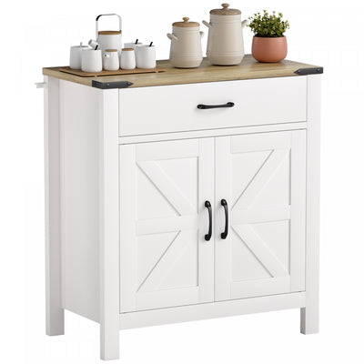 HOMCOM Sideboard Buffet Cabinet w/ Drawer and Shelf, Farmhouse Sideboard