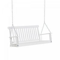 Outsunny 2-seater Porch Swing Outdoor Patio Swing Chair With Slatted Design