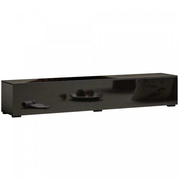 HOMCOM 70.9\" Floating TV Stand for 75\" TVs Media Console High Gloss Black