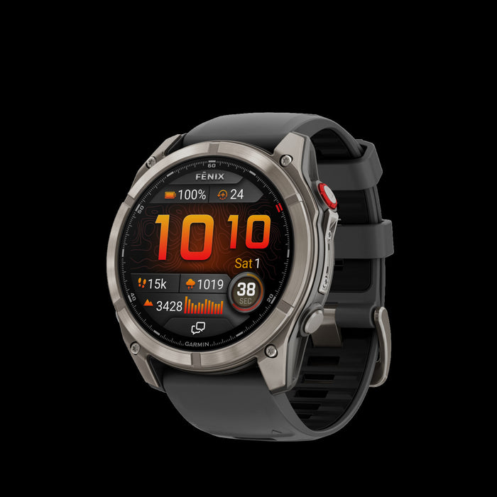 Garmin Fenix 8 Pro 51mm Graphite Premium Smartwatch - Performance Wearable, Sapphire Lens Durability, Weather Forecasts LTE, Location Check-Ins, Triathlon Profiles