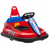 Aosom Kids Bumper Car, 6v 360° Rotation Electric Powered Ride-On Car, Twin Motors Battery Powered To