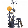 Pawhut 71\" Tall Cat Tree, Multi-level Cat Tower For Indoor Cats With Scratching Posts, Sisal Pad, Cat Condo, Bed, Hammock, Platforms, Toy Balls, Cat Activity Center, Dark Grey
