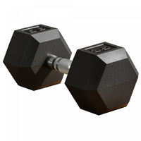 Soozier 35lbs Rubber Hex Dumbbell, Weight Dumbbell Hand Weight Barbell