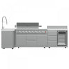 FORNO Bulnes Outdoor Kitchen 84,000 BTU Stainless Steel BBQ & White Sintered Stone Countertops - FODKT2520WHT