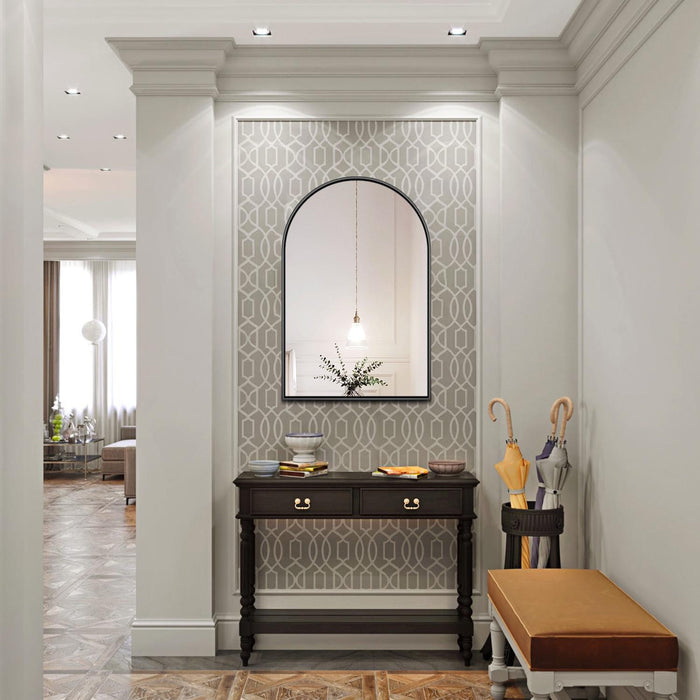 Arcus 30\" X 40\" Hand Crafted Architectural Mirror - Black