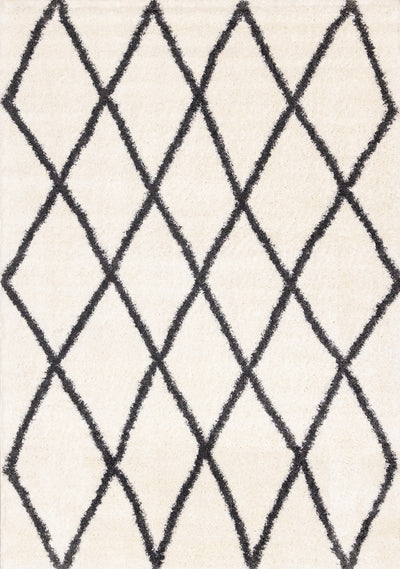 Fairmont White Grey Trellis Rug, 7'10" x 10'6" Indoor Area Rug | Tapis Fairmont treillis blanc gris, 7'10'' x 10'6''