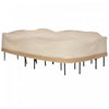 Outsunny Oval Patio Table And Chair Set Cover, Beige/coffee Sofa Set