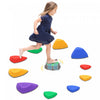 Outsunny Bouncing Design 11 Pcs Stepping Stones Kids With Non-slip Rubber, Stackable Balance River Stones For Obstacle Course Sensory Play, Outdoor Indoor For 3-8 Years Old
