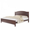 Benson Full Size Solid Wood Platform Bed with Stylish Headboard, Brown | Lit plateforme Benson en bois massif format Full avec tete de lit elegante, brun
