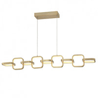 Dainolite Patsy LED Horizontal Pendant 59w Aged Brass White Silicone Diffuser Lamp