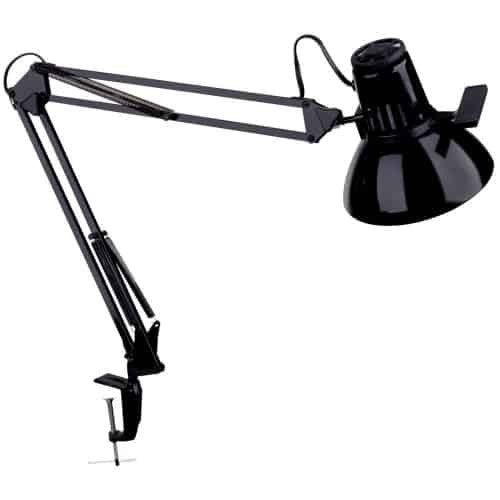 Dainolite Working/Task Lamp Gloss Black 36\" Reach