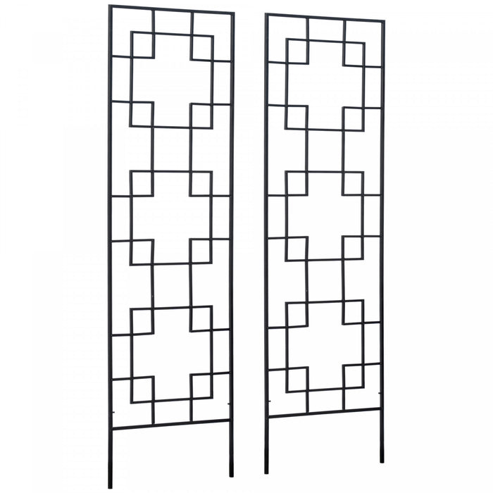 Outsunny 72\" Garden Trellis Pack Of 2, For Roses, Vine, Cucumber, Clematis