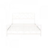 Robert Metal Construction Bed Frame With Circular Design Headboard And Footboard,king Size,white King Bed