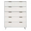 Granville Modern 38\" Chest in White (5-Drawer)