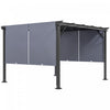 Outsunny 10' X 12' Retractable Pergola Canopy For Backyard, Garden, Grey