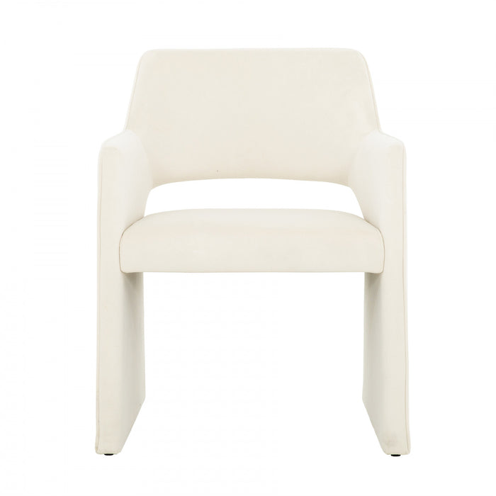Kendrick Ivory Velvet Upholstered Accent Dining Chair (Set of 2)