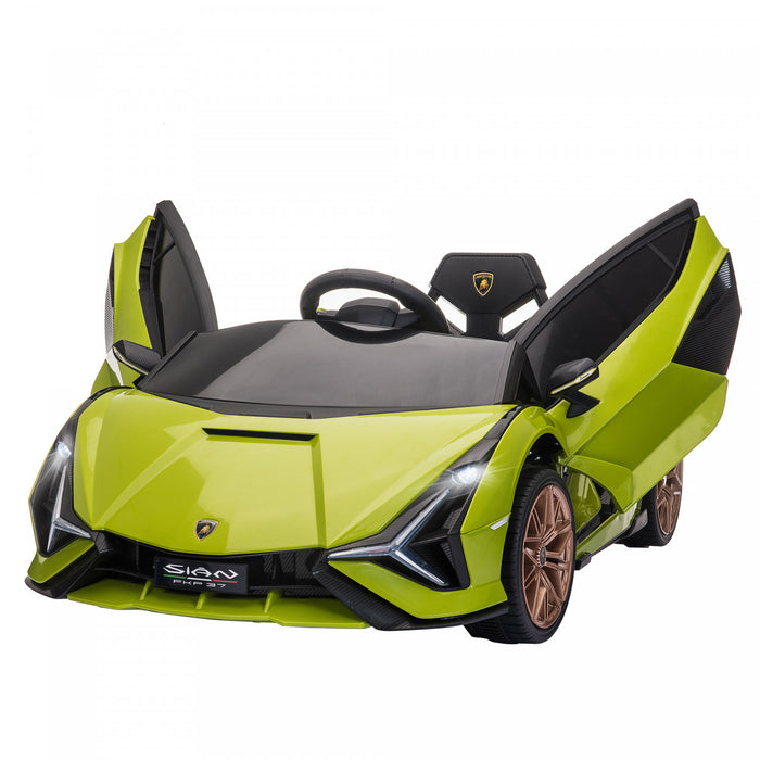 Aosom Compatible 12v Battery Powered Ride-On Kids Electric Ride On Car Toy With Parental Remote Control Music Lights Mp3 Green