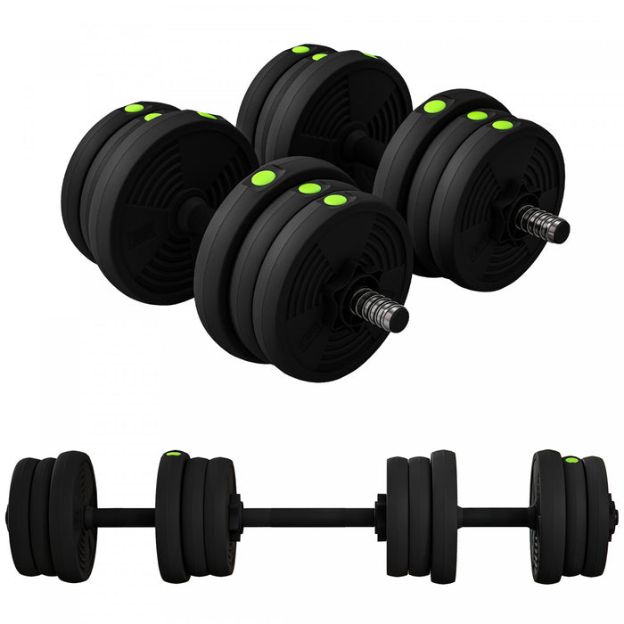 Soozier Adjustable Barbell & Dumbbells Set with Non-slip Handles, 44LBS
