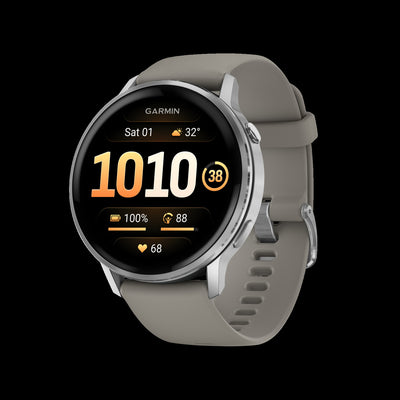 Garmin Venu 4 45mm Silver Gray Long Battery Smartwatch - Recovery Wearable, Health Status Beta, Spoken Watch Face, Color Shift, Night Vision