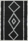 Zelda Contemporary 5'3\" x 7'2\" Area Rug in Black Indoor Area Rug