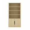 Rivington Modern 40\" Bookcase Cabinet in Natural Oak