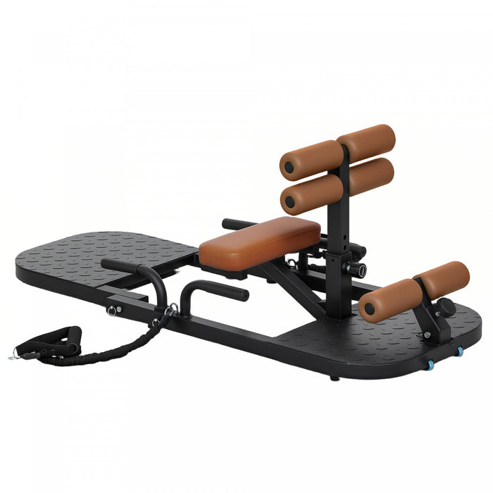 Soozier Foldable Sissy Squat Machine Hip Thrust Machine With Push Up Stand