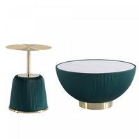 Anderson Modern 2-Piece Coffee Table & End Table Set in Green 