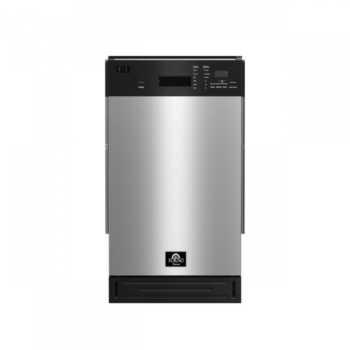 Forno Polo 18 in. Dishwasher in Stainless-Steel, Front Control, 8 Place Settings, 52 dBa - FDWBI8041-18S