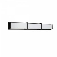 Dainolite Winston Vanity Light 50w Matte Black Light White Acrylic Diffuser Lamp