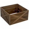 HOMCOM 28\" Wooden Christmas Tree Collar Box Dark Distressed Wood Finish