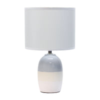 Zeke Ceramic Table Lamp, Gray, 13.25