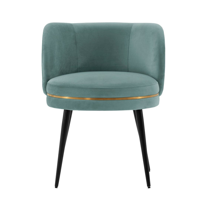 Manhattan Comfort Modern Kaya Pleated Velvet Dining Chair - Mint Green