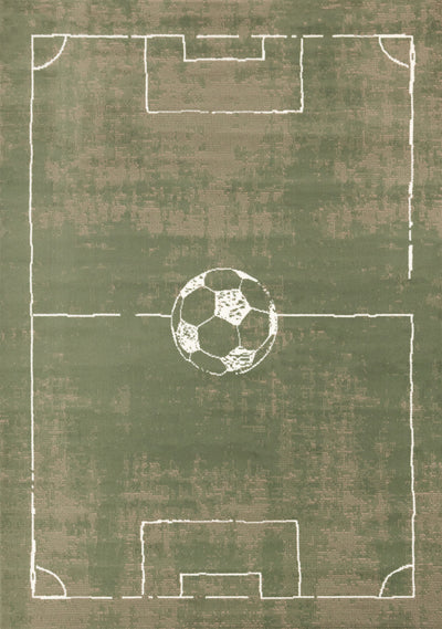 Forte Kids Soccer Playing Field Area Rug - 5'3" x 7'5"|Carpette Forte à motif de terrain de soccer pour enfants - 5 pi 3 po x 7 pi 5 po