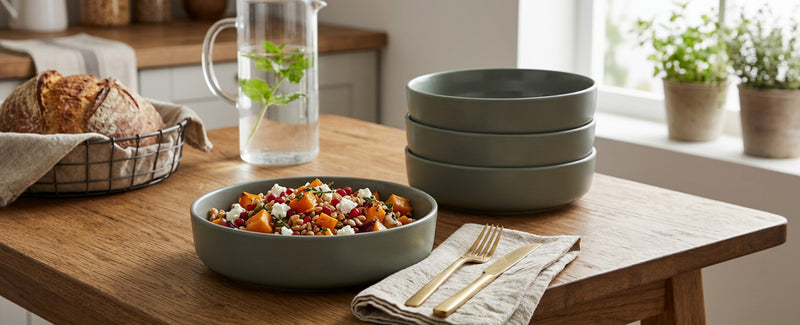 Gaia Stoneware Dinner Bowls, Set of 4