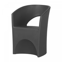 Dalya Patio Chair Dark Gray - South Shore Patio Dining Chair